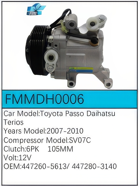 PartzBiz CE: -สำหรับคอมเพรสเซอร์ Daihatsu - FMMDH0006 PartzBiz CE: -สำหรับคอมเพรสเซอร์ Daihatsu - FMMDH0006