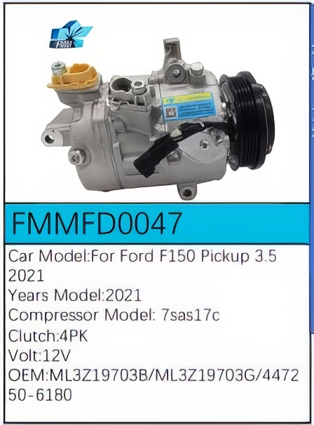PartzBiz CE: -Compressor for Ford - FMMFD0047 PartzBiz CE: -Compressor for Ford - FMMFD0047