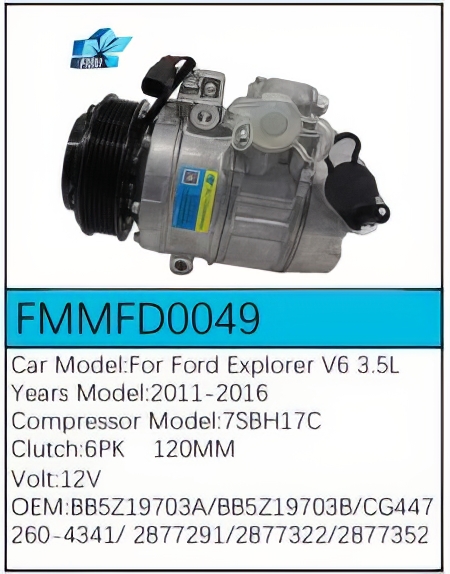 PartzBiz CE: -Compressor for Ford - FMMFD0049 PartzBiz CE: -Compressor for Ford - FMMFD0049