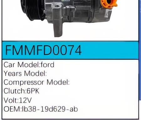 PartzBiz CE: -Compressor for Ford - FMMFD0074 PartzBiz CE: -Compressor for Ford - FMMFD0074