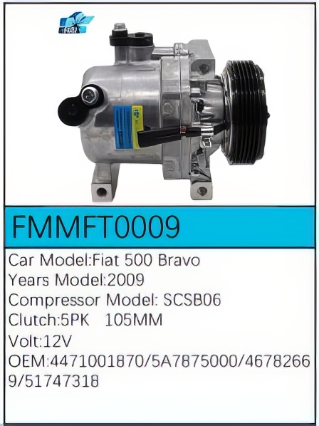 PartzBiz CE: -Compressor for Fiat - FMMFT0009 PartzBiz CE: -Compressor for Fiat - FMMFT0009