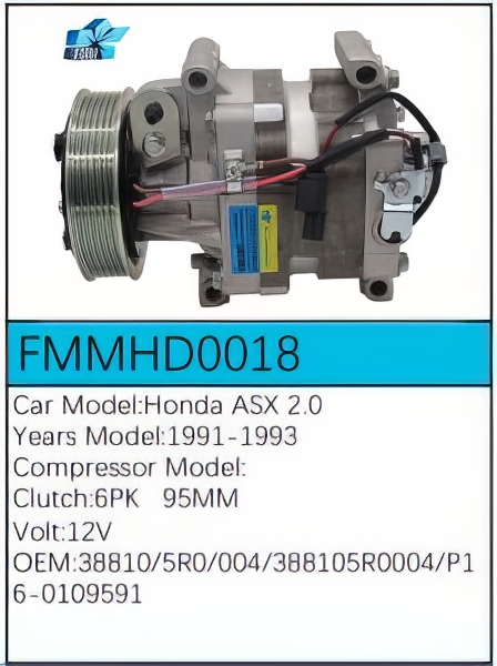PartzBiz CE: -Compressor for Honda - FMMHD0018 PartzBiz CE: -Compressor for Honda - FMMHD0018