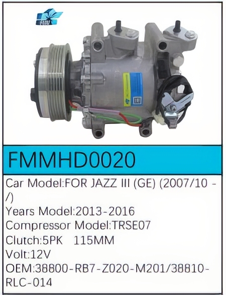 PartzBiz CE: -Compressor for Honda - FMMHD0020 PartzBiz CE: -Compressor for Honda - FMMHD0020