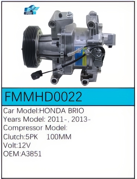 PartzBiz CE: -สำหรับคอมเพรสเซอร์ Honda - FMMHD0022 PartzBiz CE: -สำหรับคอมเพรสเซอร์ Honda - FMMHD0022