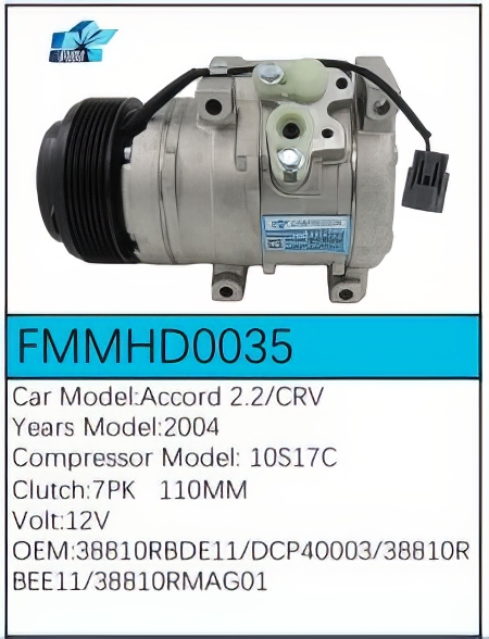 PartzBiz CE: -Compressor for Honda - FMMHD0035 PartzBiz CE: -Compressor for Honda - FMMHD0035