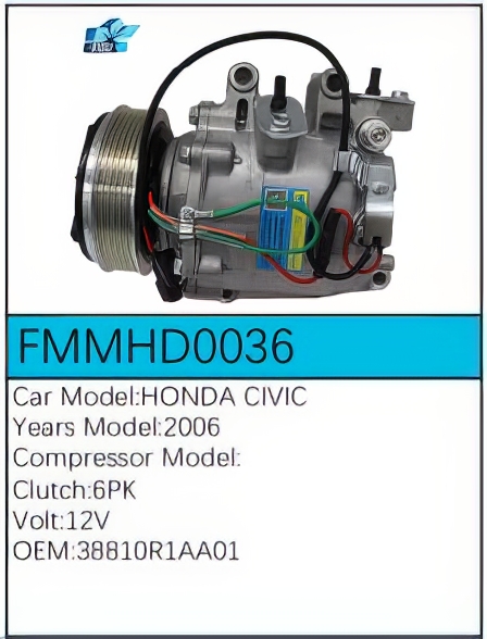 PartzBiz CE: -Compressor for Honda - FMMHD0036 PartzBiz CE: -Compressor for Honda - FMMHD0036