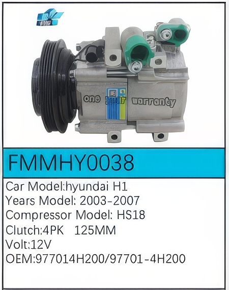PartzBiz CE: -Compressor for Hyundai - FMMHY0038 PartzBiz CE: -Compressor for Hyundai - FMMHY0038