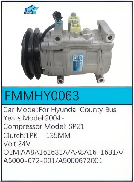 PartzBiz CE: -สำหรับคอมเพรสเซอร์ Hyundai - FMMHY0063 PartzBiz CE: -สำหรับคอมเพรสเซอร์ Hyundai - FMMHY0063