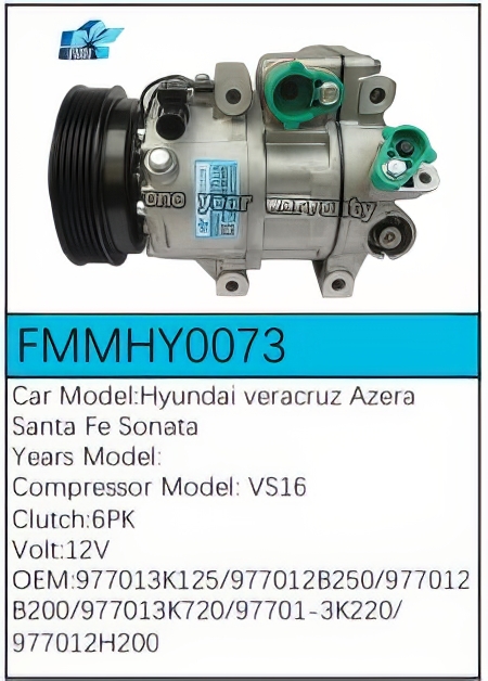 PartzBiz CE: -สำหรับคอมเพรสเซอร์ Hyundai - FMMHY0073 PartzBiz CE: -สำหรับคอมเพรสเซอร์ Hyundai - FMMHY0073