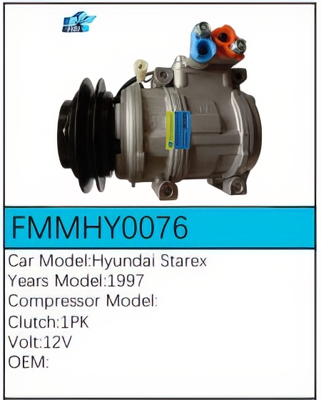 PartzBiz CE: -สำหรับคอมเพรสเซอร์ Hyundai - FMMHY0076 PartzBiz CE: -สำหรับคอมเพรสเซอร์ Hyundai - FMMHY0076