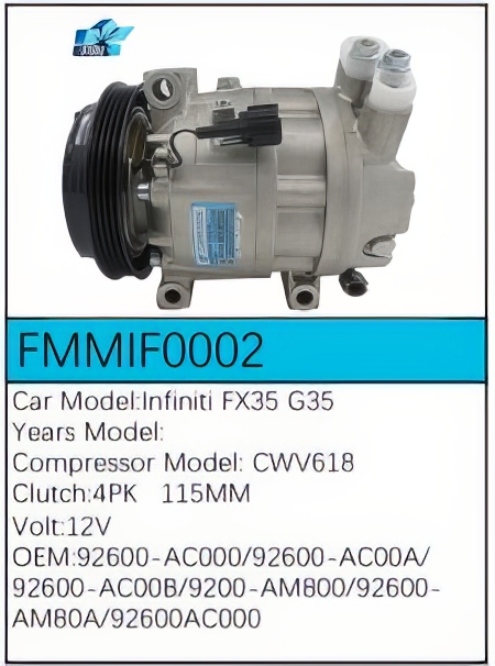 PartzBiz CE: -Compressor for Infiniti - FMMIF0002 PartzBiz CE: -Compressor for Infiniti - FMMIF0002
