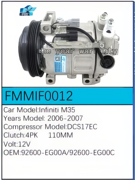 PartzBiz CE: -Compressor for Infiniti - FMMIF0012 PartzBiz CE: -Compressor for Infiniti - FMMIF0012