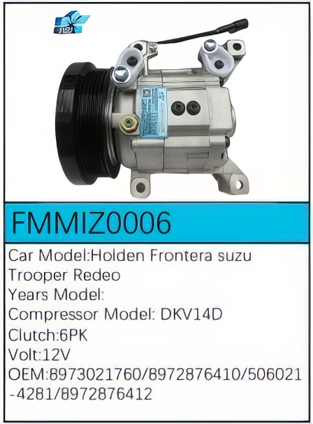 PartzBiz CE: -Compressor for Isuzu - FMMIZ0006 PartzBiz CE: -Compressor for Isuzu - FMMIZ0006