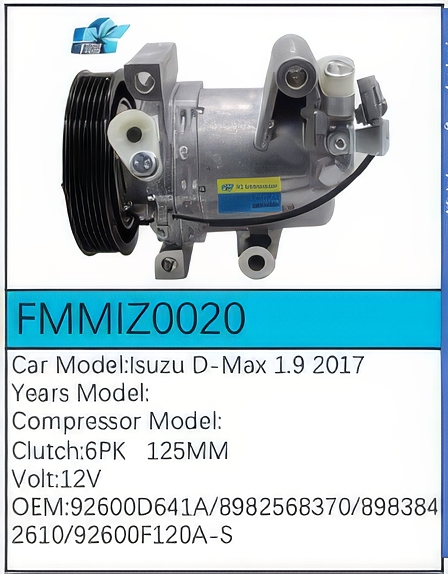 PartzBiz CE: -Compressor for Isuzu - FMMIZ0020 PartzBiz CE: -Compressor for Isuzu - FMMIZ0020
