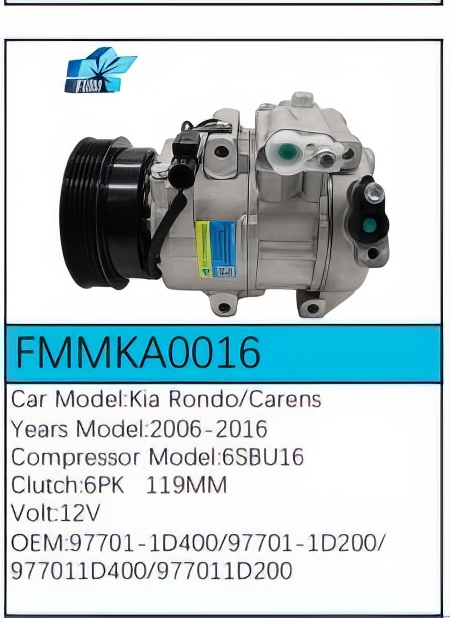PartzBiz CE: -สำหรับคอมเพรสเซอร์ Kia - FMMKA0016 PartzBiz CE: -สำหรับคอมเพรสเซอร์ Kia - FMMKA0016