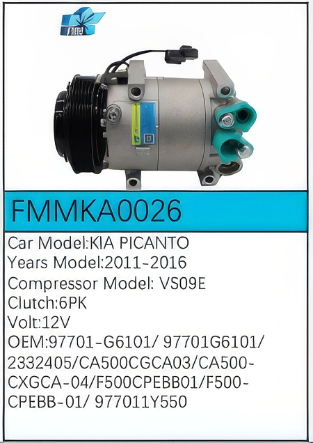 PartzBiz CE: -สำหรับคอมเพรสเซอร์ Kia - FMMKA0026 PartzBiz CE: -สำหรับคอมเพรสเซอร์ Kia - FMMKA0026