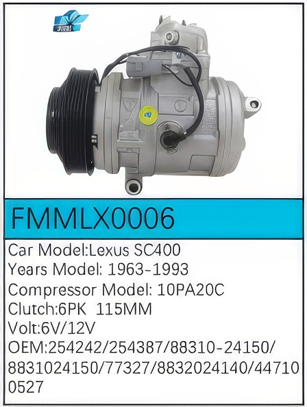 PartzBiz CE: -Compressor for Lexus - FMMLX0006 PartzBiz CE: -Compressor for Lexus - FMMLX0006