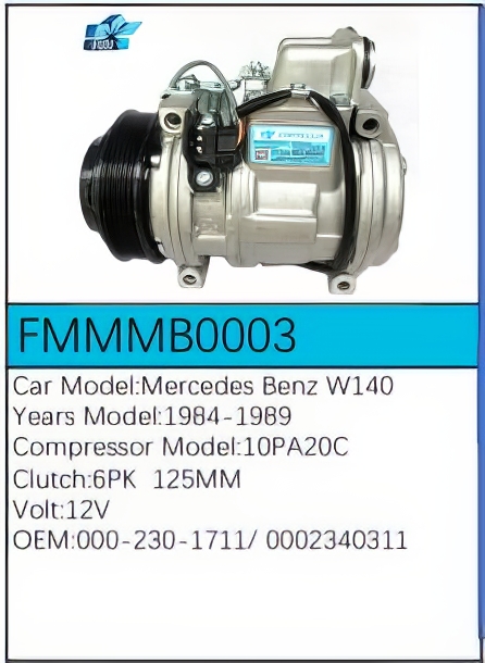 PartzBiz CE: -Compressor for Mercedes-Benz - FMMMB0003 PartzBiz CE: -Compressor for Mercedes-Benz - FMMMB0003