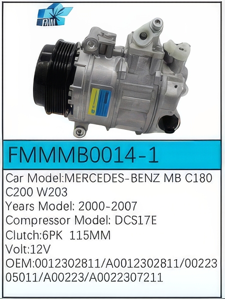 PartzBiz CE: -Compressor for Mercedes-Benz - FMMMB0014-1 PartzBiz CE: -Compressor for Mercedes-Benz - FMMMB0014-1