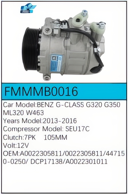 PartzBiz CE: -สำหรับคอมเพรสเซอร์ Mercedes-Benz - FMMMB0016 PartzBiz CE: -สำหรับคอมเพรสเซอร์ Mercedes-Benz - FMMMB0016