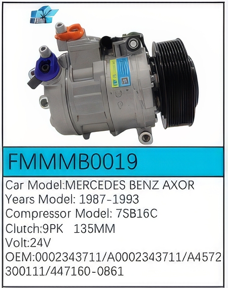 PartzBiz CE: -สำหรับคอมเพรสเซอร์ Mercedes-Benz - FMMMB0019 PartzBiz CE: -สำหรับคอมเพรสเซอร์ Mercedes-Benz - FMMMB0019