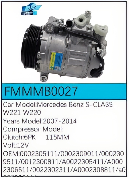 PartzBiz CE: -Compressor for Mercedes-Benz - FMMMB0027 PartzBiz CE: -Compressor for Mercedes-Benz - FMMMB0027