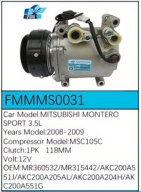 PartzBiz CE: -Compressor for Mitsubishi - FMMMS0031 PartzBiz CE: -Compressor for Mitsubishi - FMMMS0031