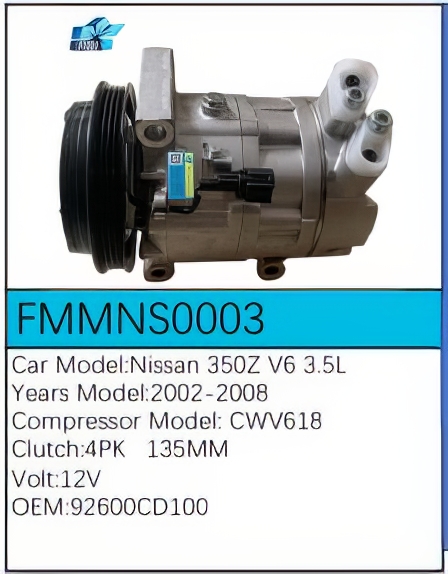 PartzBiz CE: -Compressor for Nissan - FMMNS0003 PartzBiz CE: -Compressor for Nissan - FMMNS0003