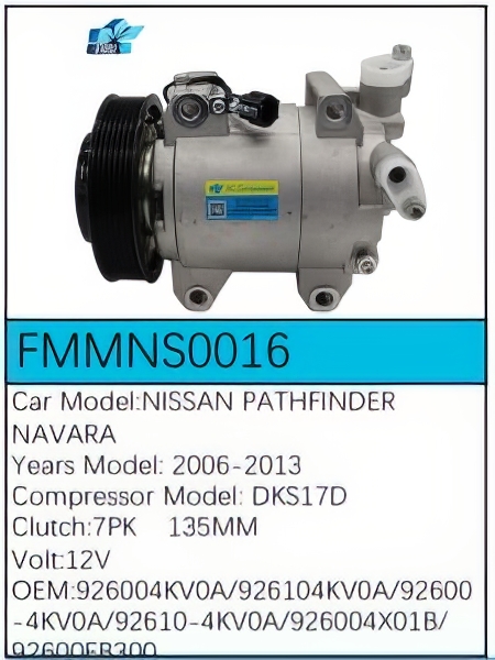 PartzBiz CE: -Compressor for Nissan - FMMNS0016 PartzBiz CE: -Compressor for Nissan - FMMNS0016
