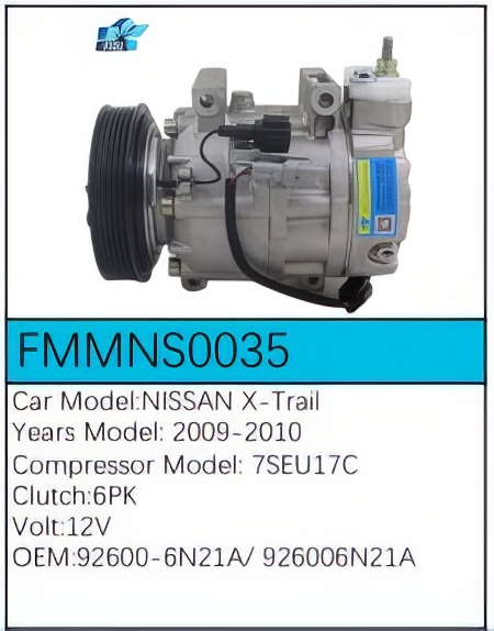 PartzBiz CE: -Compressor for Nissan - FMMNS0035 PartzBiz CE: -Compressor for Nissan - FMMNS0035