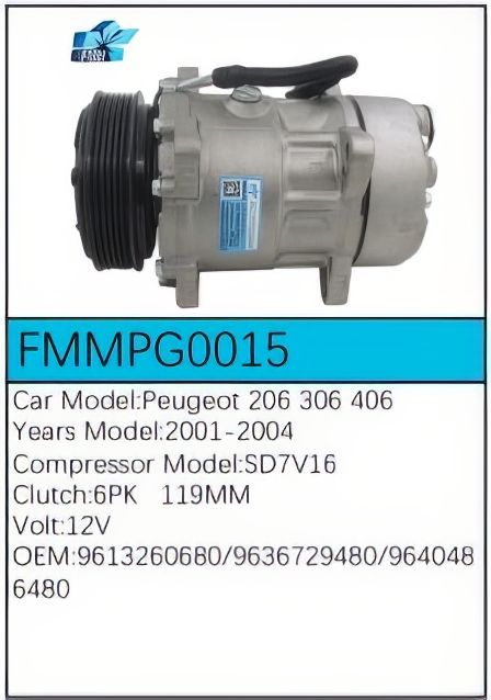 PartzBiz CE: -สำหรับคอมเพรสเซอร์ Peugeot - FMMPG0015 PartzBiz CE: -สำหรับคอมเพรสเซอร์ Peugeot - FMMPG0015