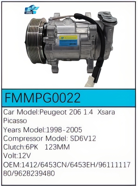 PartzBiz CE: -สำหรับคอมเพรสเซอร์ Peugeot - FMMPG0022 PartzBiz CE: -สำหรับคอมเพรสเซอร์ Peugeot - FMMPG0022