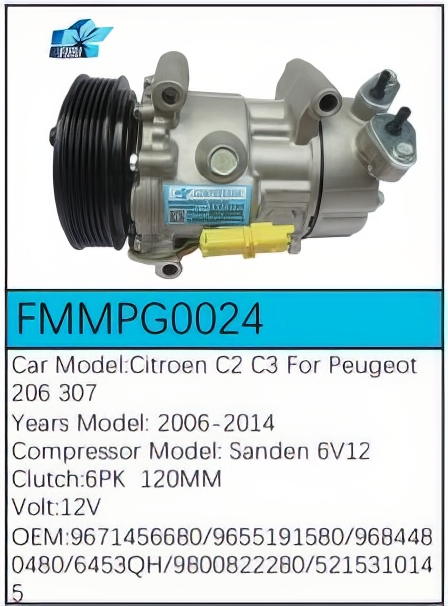 PartzBiz CE: -Compressor for Citroën - FMMPG0024 PartzBiz CE: -Compressor for Citroën - FMMPG0024