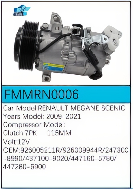 PartzBiz CE: -สำหรับคอมเพรสเซอร์ Renault - FMMRN0006 PartzBiz CE: -สำหรับคอมเพรสเซอร์ Renault - FMMRN0006