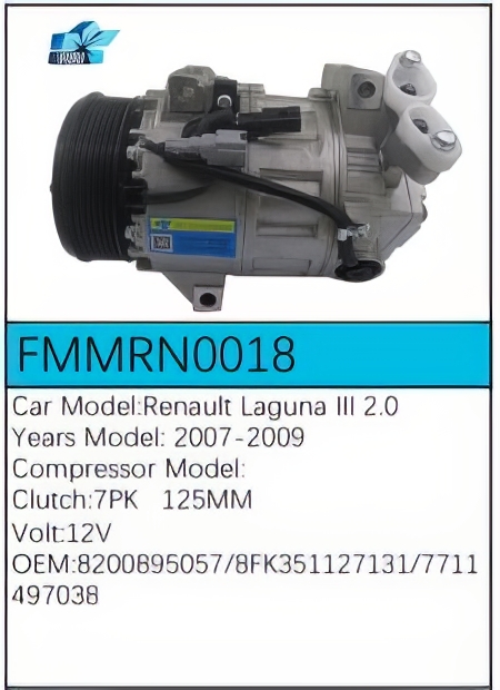 PartzBiz CE: -Compressor for Renault - FMMRN0018 PartzBiz CE: -Compressor for Renault - FMMRN0018