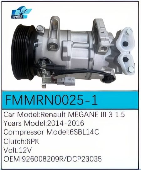 PartzBiz CE: -Compressor for Renault - FMMRN0025-1 PartzBiz CE: -Compressor for Renault - FMMRN0025-1