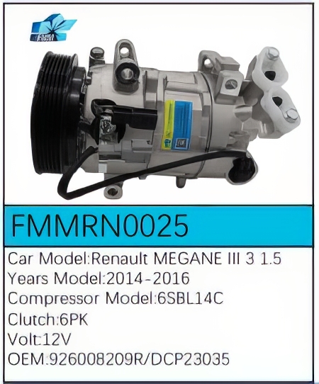 PartzBiz CE: -Compressor for Renault - FMMRN0025 PartzBiz CE: -Compressor for Renault - FMMRN0025