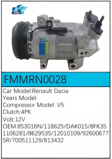 PartzBiz CE: -สำหรับคอมเพรสเซอร์ Renault - FMMRN0028 PartzBiz CE: -สำหรับคอมเพรสเซอร์ Renault - FMMRN0028