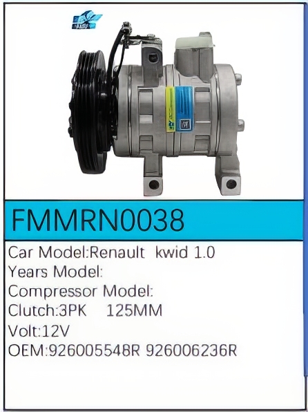 PartzBiz CE: -สำหรับคอมเพรสเซอร์ Renault - FMMRN0038 PartzBiz CE: -สำหรับคอมเพรสเซอร์ Renault - FMMRN0038