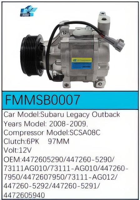 PartzBiz CE: -สำหรับคอมเพรสเซอร์ Subaru - FMMSB0007 PartzBiz CE: -สำหรับคอมเพรสเซอร์ Subaru - FMMSB0007