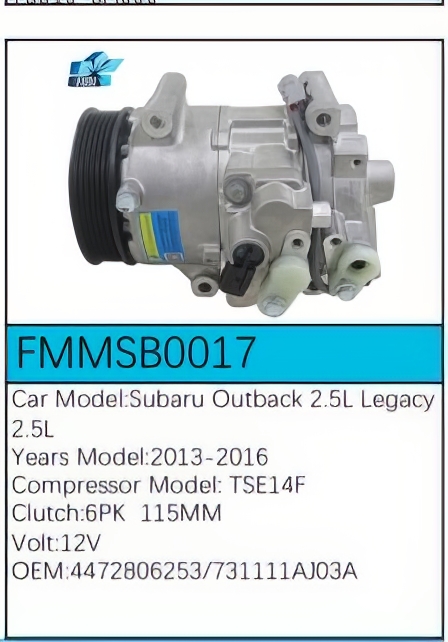 PartzBiz CE: -สำหรับคอมเพรสเซอร์ Subaru - FMMSB0017 PartzBiz CE: -สำหรับคอมเพรสเซอร์ Subaru - FMMSB0017