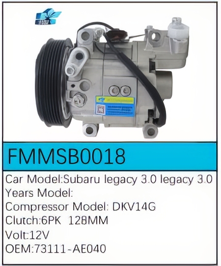 PartzBiz CE: -Compressor for Subaru - FMMSB0018 PartzBiz CE: -Compressor for Subaru - FMMSB0018