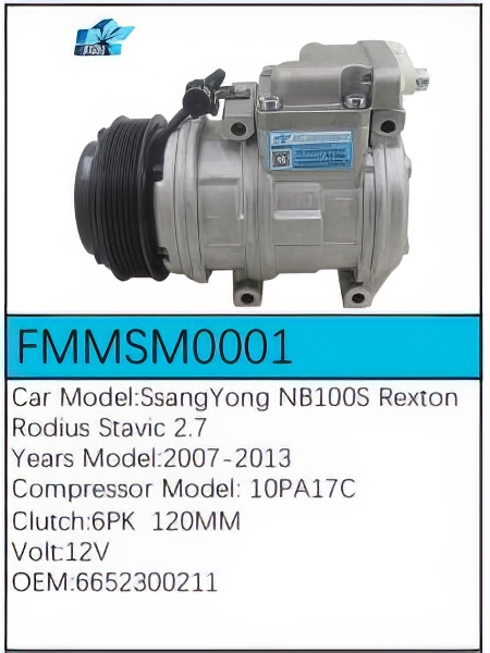 PartzBiz CE: -สำหรับคอมเพรสเซอร์ SsangYong - FMMSM0001 PartzBiz CE: -สำหรับคอมเพรสเซอร์ SsangYong - FMMSM0001