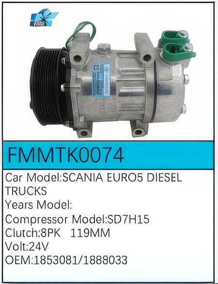 PartzBiz CE: -สำหรับคอมเพรสเซอร์ Scania - FMMTK0074 PartzBiz CE: -สำหรับคอมเพรสเซอร์ Scania - FMMTK0074