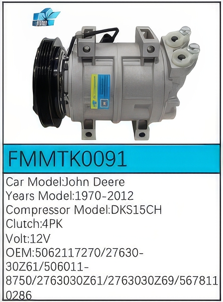 PartzBiz CE: -สำหรับคอมเพรสเซอร์ John Deere - FMMTK0091 PartzBiz CE: -สำหรับคอมเพรสเซอร์ John Deere - FMMTK0091