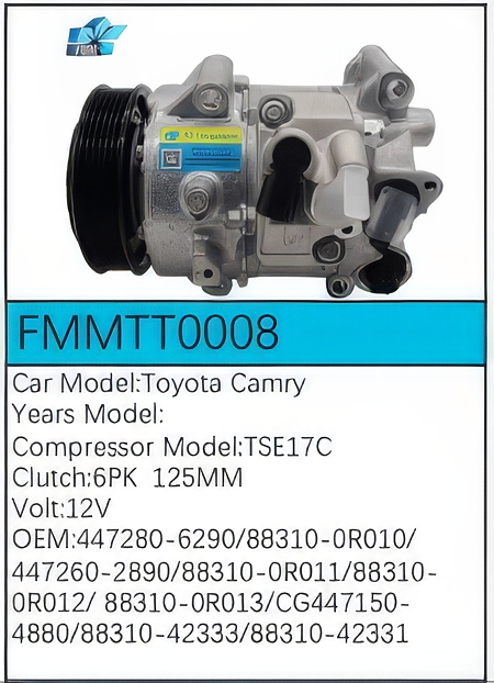PartzBiz CE: -Compressor for Toyota - FMMTT0008 PartzBiz CE: -Compressor for Toyota - FMMTT0008