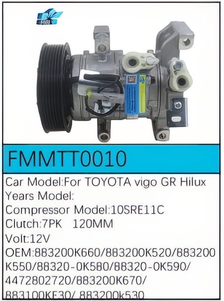 PartzBiz CE: -Compressor for Toyota - FMMTT0010 PartzBiz CE: -Compressor for Toyota - FMMTT0010