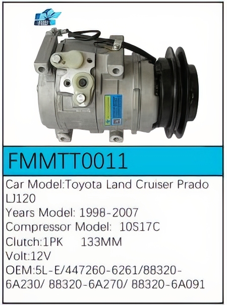 PartzBiz CE: -สำหรับคอมเพรสเซอร์ Toyota - FMMTT0011 PartzBiz CE: -สำหรับคอมเพรสเซอร์ Toyota - FMMTT0011
