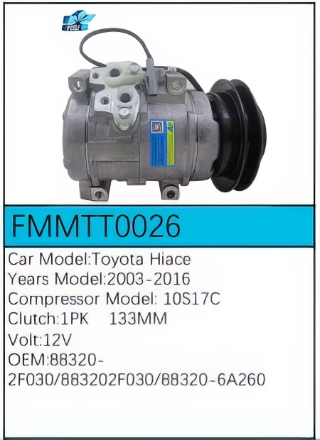 PartzBiz CE: -สำหรับคอมเพรสเซอร์ Toyota - FMMTT0026 PartzBiz CE: -สำหรับคอมเพรสเซอร์ Toyota - FMMTT0026
