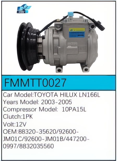 PartzBiz CE: -Compressor for Toyota - FMMTT0027 PartzBiz CE: -Compressor for Toyota - FMMTT0027